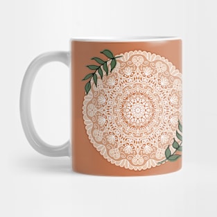 Boho Mandala Neutral Terracotta Beige Tones Mug